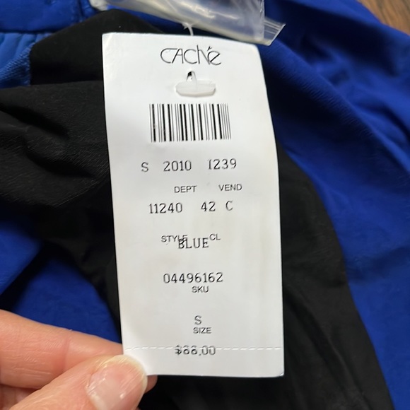 Cache Blue/Black Halter Top Blouse - Picture 3 of 10